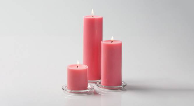 Marley Scented Candles - Set Of 3 (Pink) by Urban Ladder - Front View Design 1 - 624636