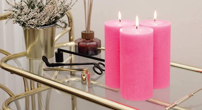 Valentina Scented Candles - Set Of 3 (Pink) by Urban Ladder - Front View Design 1 - 624643
