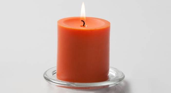Dominik Scented Candles - Set Of 3 (Orange) by Urban Ladder - Design 1 Side View - 624660