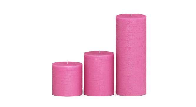 Arya Scented Candles - Set Of 3 (Pink) by Urban Ladder - Design 1 Side View - 624677