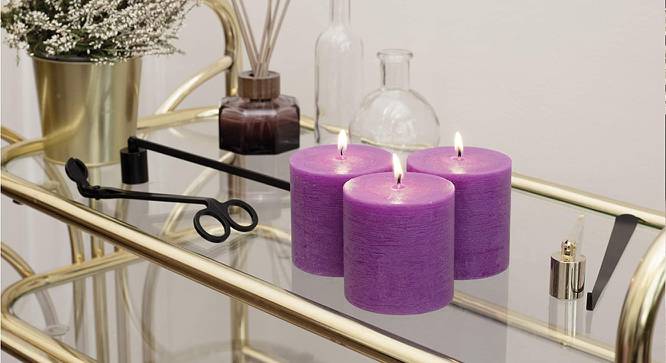 Ruby Scented Candles - Set Of 3 (Purple) by Urban Ladder - Front View Design 1 - 624738