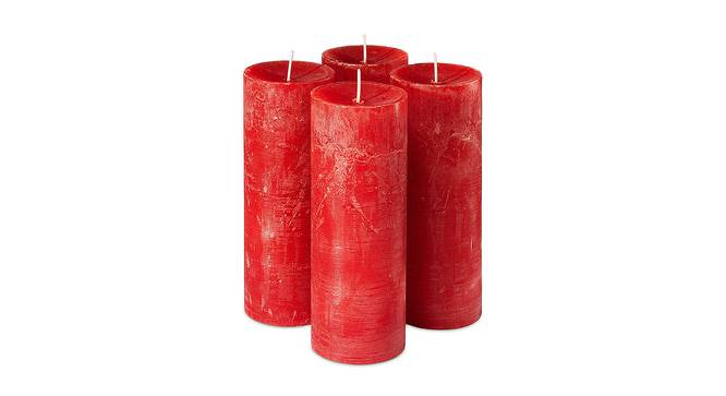 Adeline Scented Candles - Set Of 3 (Red) by Urban Ladder - Front View Design 1 - 624749