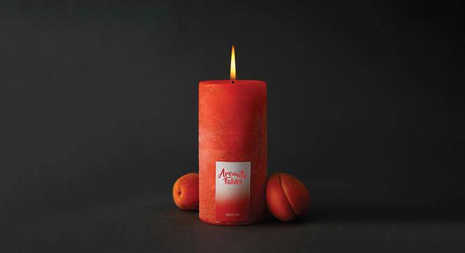 Eithan Scented Candles - Set Of 3 (Red) by Urban Ladder - Design 1 Side View - 624752