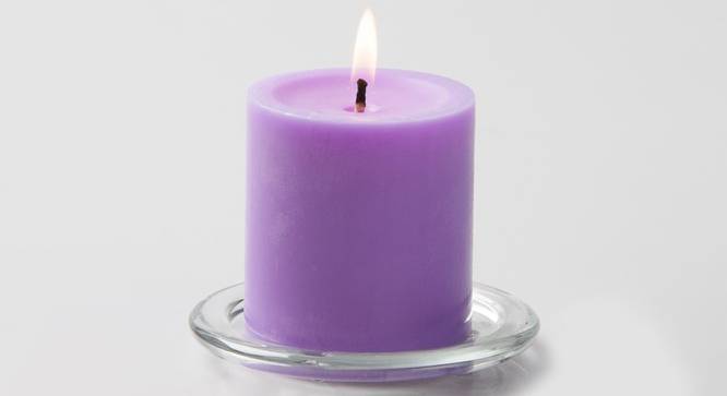 Davion Scented Candles - Set Of 3 (Light Purple) by Urban Ladder - Design 1 Side View - 624758