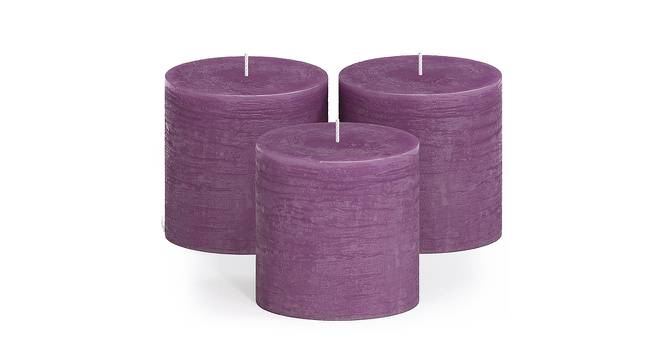 Ruby Scented Candles - Set Of 3 (Purple) by Urban Ladder - Design 1 Side View - 624761