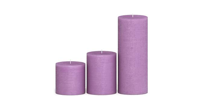 Liliana Scented Candles - Set Of 3 (Light Purple) by Urban Ladder - Design 1 Side View - 624773