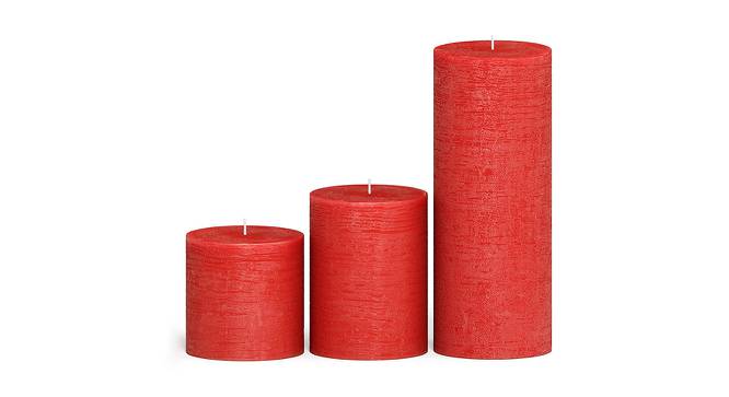 Reagan Scented Candles - Set Of 3 (Red) by Urban Ladder - Design 1 Side View - 624878