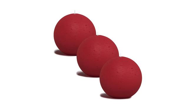 Elliana Scented Candles - Set Of 3 (Red) by Urban Ladder - Design 1 Side View - 624880