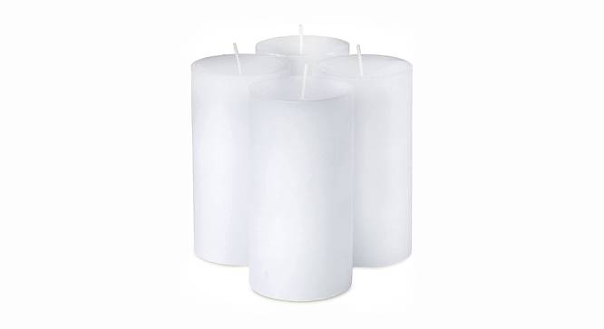 Rylee Scented Candles - Set Of 3 (White) by Urban Ladder - Front View Design 1 - 625043