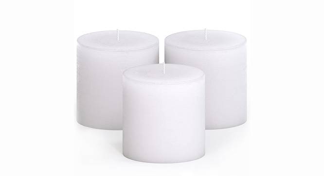 Allison Scented Candles - Set Of 3 (White) by Urban Ladder - Design 1 Side View - 625066