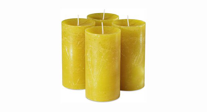 Melanie Scented Candles - Set Of 3 (Yellow) by Urban Ladder - Front View Design 1 - 625120