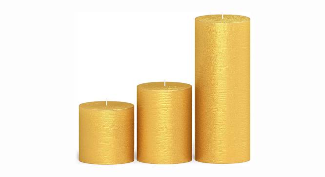 Adalynn Scented Candles - Set Of 3 (Yellow) by Urban Ladder - Design 1 Side View - 625134