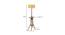 Glenn Beige Iron & Cloth Shade Floor Lamp with Wooden Base (Brown) by Urban Ladder - Design 1 Dimension - 625203