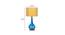 Peregrine Beige Iron & Cloth Shade Table Lamp with Glass Base (Blue) by Urban Ladder - Design 1 Dimension - 625226