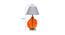 Kodiak Grey Iron & Cloth Shade Table Lamp with Glass Base (Orange) by Urban Ladder - Design 1 Dimension - 625231