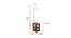 Shane White Iron & Cloth Shade Floor Lamp with Wooden Base (Brown) by Urban Ladder - Design 1 Dimension - 625268
