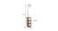 Alie White Iron & Cloth Shade Floor Lamp with Wooden Base (Brown) by Urban Ladder - Design 1 Dimension - 625272