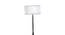 Remy White Iron & Cloth Shade Floor Lamp with Wooden Base (Brown) by Urban Ladder - Ground View Design 1 - 625307