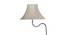 Blossom White Iron & Cloth Shade Floor Lamp with Wooden Base (Brown) by Urban Ladder - Ground View Design 1 - 625334