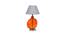 Kodiak Grey Iron & Cloth Shade Table Lamp with Glass Base (Orange) by Urban Ladder - Ground View Design 1 - 625337