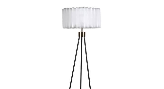 Rhoda White Iron & Cloth Shade Floor Lamp with Metal base (Brown) by Urban Ladder - Design 1 Side View - 625357
