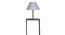 Stanford Grey Iron & Cloth Shade Floor Lamp with Wooden Base (Brown) by Urban Ladder - Design 1 Side View - 625361