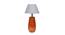 Cherry Grey Iron & Cloth Shade Table Lamp with Glass Base (Orange) by Urban Ladder - Design 1 Side View - 625369