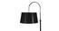 Tierra Black Iron & Cloth Shade Floor Lamp with Wooden Base (Brown) by Urban Ladder - Ground View Design 1 - 625391