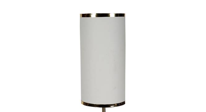 Mintuna White Iron & Cloth Shade Floor Lamp with Metal base (Gold) by Urban Ladder - Design 1 Side View - 625397
