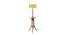 Glenn Beige Iron & Cloth Shade Floor Lamp with Wooden Base (Brown) by Urban Ladder - Design 1 Side View - 625403