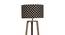 Jon Black Iron & Cloth Shade Floor Lamp with Wooden Base (Brown) by Urban Ladder - Design 1 Side View - 625406