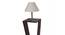 Tyrion White Iron & Cloth Shade Floor Lamp with Wooden Base (Brown) by Urban Ladder - Design 1 Side View - 625411