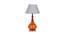 Grove Grey Iron & Cloth Shade Table Lamp with Glass Base (Orange) by Urban Ladder - Design 1 Side View - 625427