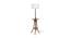 Remy White Iron & Cloth Shade Floor Lamp with Wooden Base (Brown) by Urban Ladder - Design 1 Side View - 625470