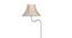 Luanne White Iron & Cloth Shade Floor Lamp with Metal base (Brown) by Urban Ladder - Design 1 Side View - 625479