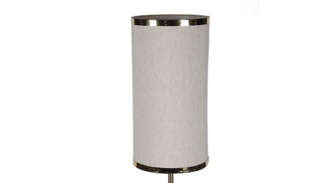 Cassia White Iron & Cloth Shade Floor Lamp with Metal base (Brown) by Urban Ladder - Design 1 Side View - 625481
