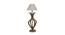 Arbor White Iron & Cloth Shade Table Lamp with Wooden Base (Brown) by Urban Ladder - Design 1 Side View - 625482