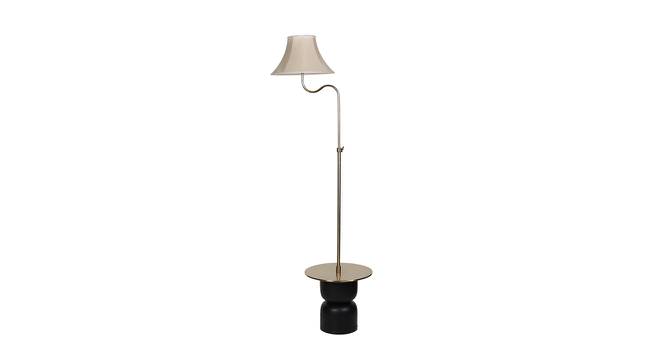 Luanne White Iron & Cloth Shade Floor Lamp with Metal base (Brown) by Urban Ladder - Front View Design 1 - 625519