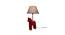 Steel Grey Iron & Cloth Shade Table Lamp with Wooden Base (Red) by Urban Ladder - Front View Design 1 - 625527