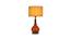 Misty Beige Iron & Cloth Shade Table Lamp with Glass Base (Orange) by Urban Ladder - Front View Design 1 - 625530