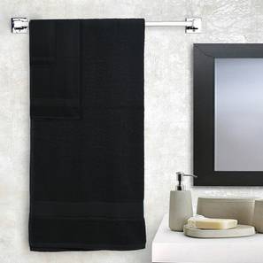 Towels Design Black 550 GSM Fabric Inches Towel - Set of 3