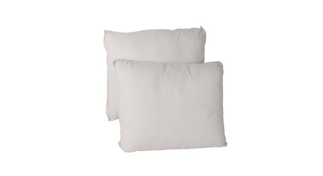 Misael White Solid Microfiber Pillow Cover Set of - 2 (White) by Urban Ladder - Front View Design 1 - 626792