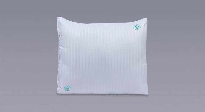 Salem White Solid Microfiber Pillow Cover Set of - 4 (White) by Urban Ladder - Design 1 Side View - 626806