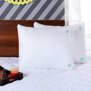 Pillows Design Kellen Microfibre 24x16 Inches Set of 2 Pillow (White)