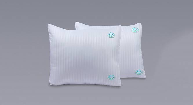 Kellen White Solid Microfiber Pillow Cover Set of - 2 (White) by Urban Ladder - Front View Design 1 - 626886