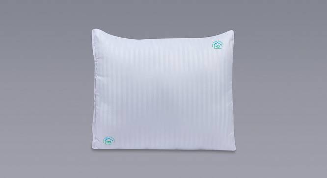 Enoch White Solid Microfiber Pillow Cover Set of - 2 (White) by Urban Ladder - Design 1 Side View - 626906