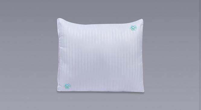 Creed White Solid Microfiber Pillow Cover Set of - 4 (White) by Urban Ladder - Design 1 Side View - 626909