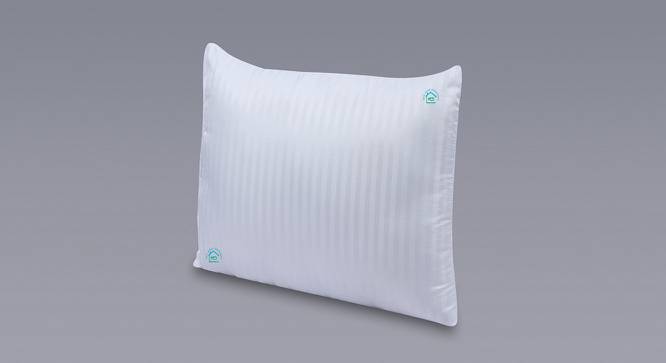 Ocean White Solid Microfiber Pillow Cover (White) by Urban Ladder - Design 1 Side View - 626913