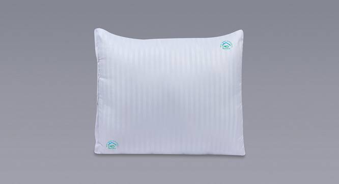 Gary White Solid Microfiber Pillow Cover Set of - 2 (White) by Urban Ladder - Design 1 Side View - 626916