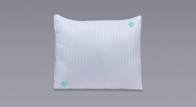Kye White Solid Microfiber Pillow Cover Set of - 5 (White) by Urban Ladder - Design 1 Side View - 626921